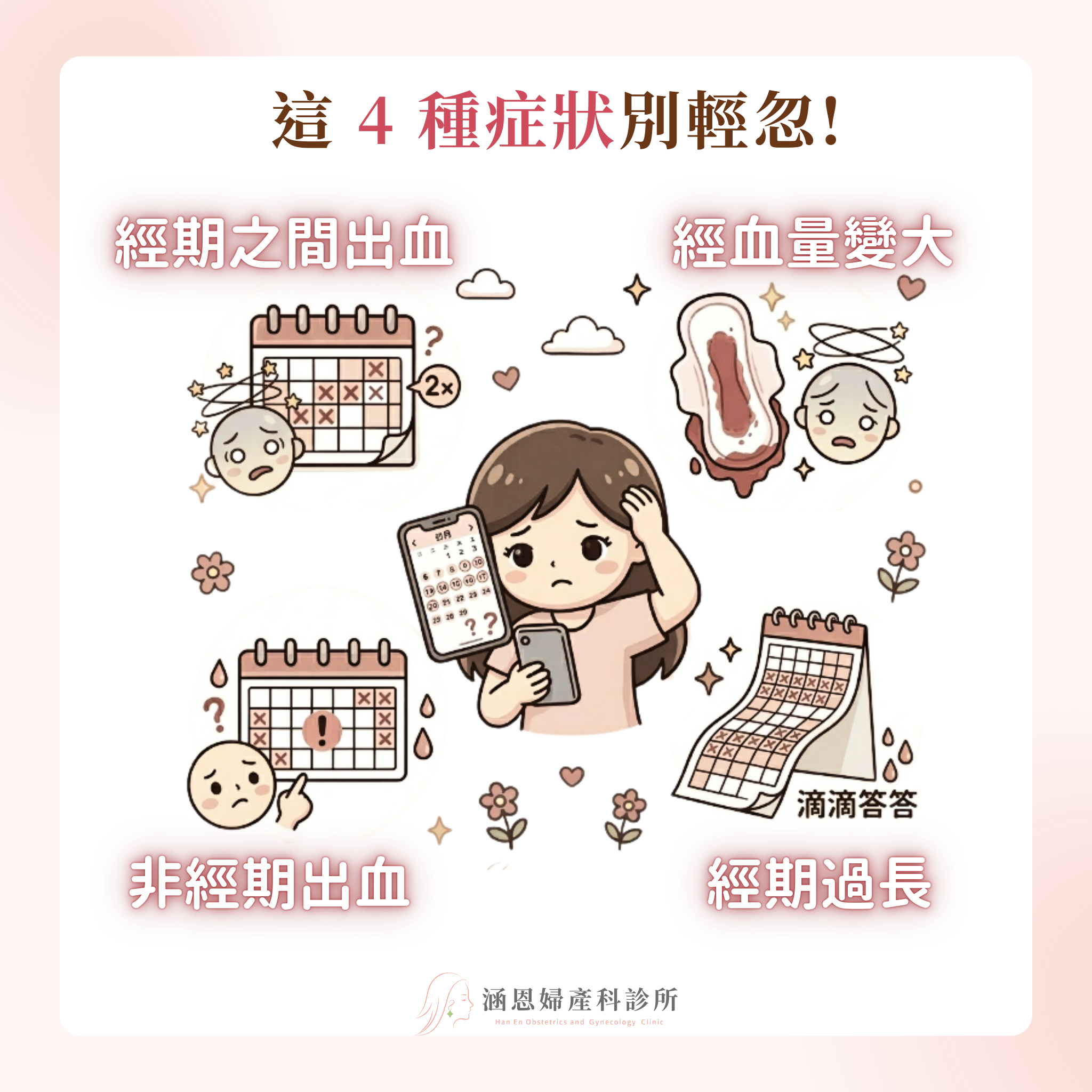 子宮內膜增生四大症狀警訊經血量變大經期過長非經期出血與週期縮短